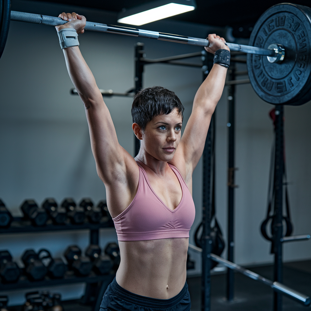 A person doing jumping jacks as part of a cardio workout to increase heart rate