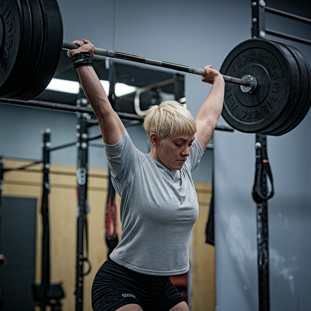 A person practicing power yoga to build strength and flexibility